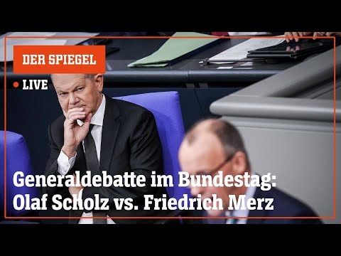 Livestream: Verfolgen Sie den Schlagabtausch von Friedrich Merz und Olaf Scholz  | DER SPIEGEL