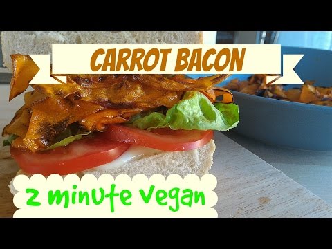 Carrot bacon BLT (that actually tastes like bacon) - 2 minute vegan [vegan for beginners]