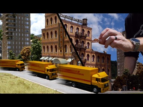 Awesome City Street with Working Bicycles & Trucks - Realistic Scenery Vol.31