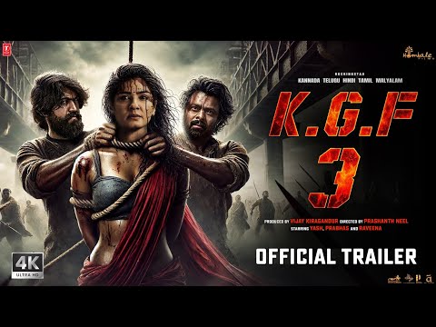 K.G.F: Chapter 3 - Hindi Trailer | Rocking Star Yash | Prabhas, Raveena Tandon, Prashanth Neel, 2024