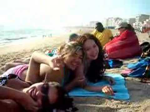 Cristina, Gaby and Monica on the beach
