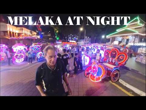 Melaka at Night: Stunning Lights, Trishaws, Screaming Ghosts, & Jonker Street Walk