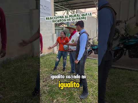 ¡Homenaje en Icononzo! 🎨 Reacción al mural de Brainer Díaz para un gran ícono local. ❤️✨ #Tolima