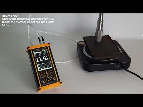 High surface temperature thickness measurement with NOVOTEST UT-3M-EMA