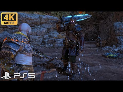 God of War Ragnarok - Vali the Oath Guard Boss Fight [4K 60FPS] [PS5]