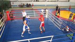 Israel boxing tournament Bat Yam 2014 final. Daniel Levin - blue corner