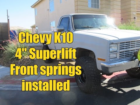 Chevy K10 Update - Superlift 4" Front leaf springs.