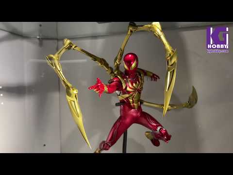 Hot Toys VGM38 iron spider armor figure display from Hot Toys Secret Base