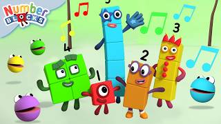 Músicas de Números | Desenhos de matemática para crianças | Numberblocks em Português Brasil