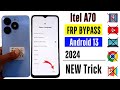 Itel A70 A665L FRP Bypass Android 13 Without Pc All Itel Android 12 13 14 Google Account Bypass
