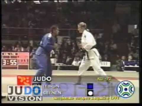 JUDO 1997 European Team Championships: Celine Lebrun (FRA) - Nicole Geenen (BEL)