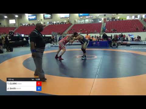 2018 Marine Corps US Open/Masters B Freestyle 130 RR Rnd 1 - TRAVIS CLARK (AAWC) Vs. Josiah Smith