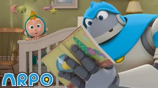 ARPO the Robot Tries to Help Baby Daniel Fall Asleep While Noisy Neighbors Keep Him Awake | ARPO