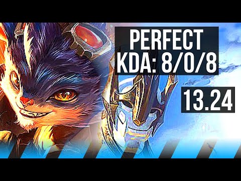 RUMBLE vs GALIO (MID) | 8/0/8, 1200+ games, Legendary | KR Master | 13.24