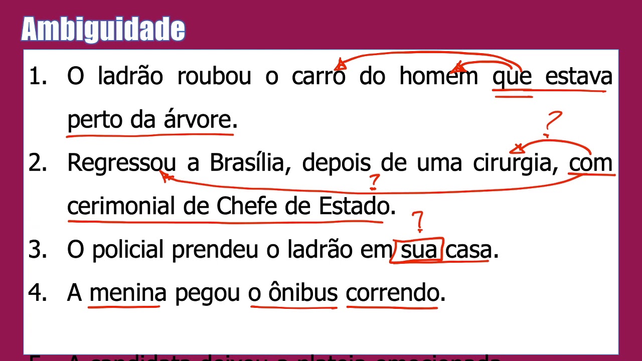 Vícios de linguagem: ambiguidade