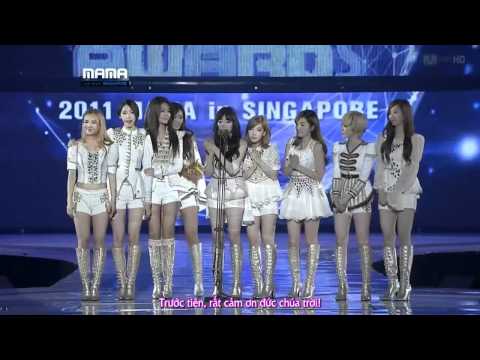 [Vietsub] 111129 Girls Generation SNSD- Artist of the Year @ 2011 MAMA