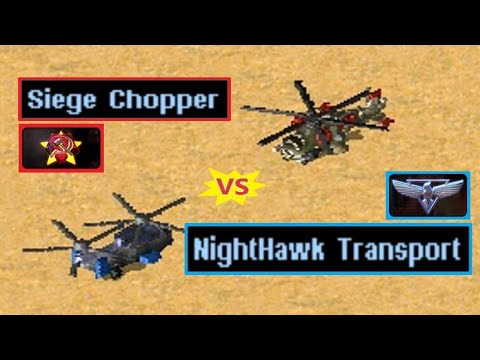 BlackHawk Transport vs Siege Chopper - Red Alert 2