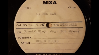 Colin Hicks 'La Dee Dah' 1958 45 rpm