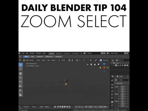 Daily Blender Tip 104 - Zoom To Selected