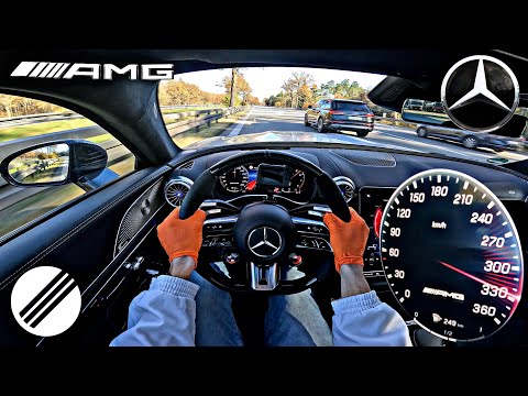 2024 Mercedes AMG GT63 4 Matic+ TOP SPEED DRIVE ON GERMAN AUTOBAHN 🏎