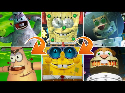 All Bosses Comparison - Original Vs Remake - SpongeBob Battle for Bikini Bottom Rehydrated