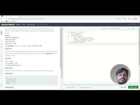 Hackerrank Python Finding The Percentage