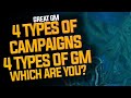 The 4 Campaign Types and their GMs - Which one are you?