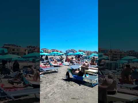 Ostia Lido Beach 🇮🇹 #summer #travel  #italy