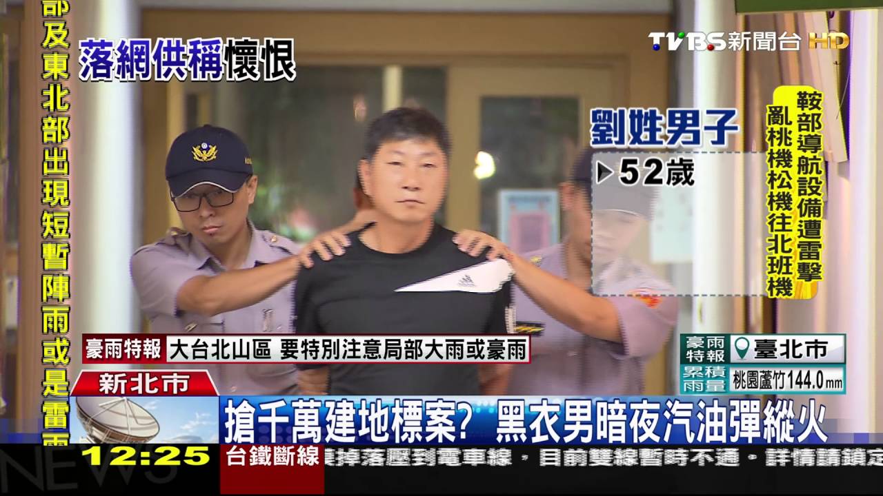 搶千萬建地標案？　黑衣男暗夜汽油彈縱火