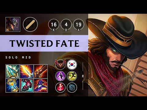Twisted Fate Mid vs Akali - KR Grandmaster Patch 25.19