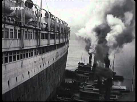 "AQUITANIA"The last four-funnelled liner, RMS Aquitania, footage arrival 1920.