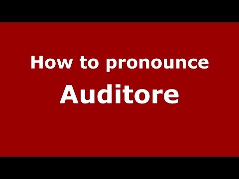 How to pronounce Auditore (Italy/Italian) - PronounceNames.com