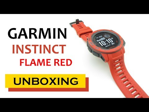 Garmin Instinct Flame Red Unboxing HD (010-02064-02)