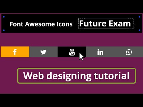 Font awesome icons || How to use font awesome icons in website || icon bar || future exam