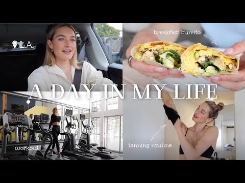 A Day in My Life in L.A. | My Tanning Routine, Making Lunch & Motivation