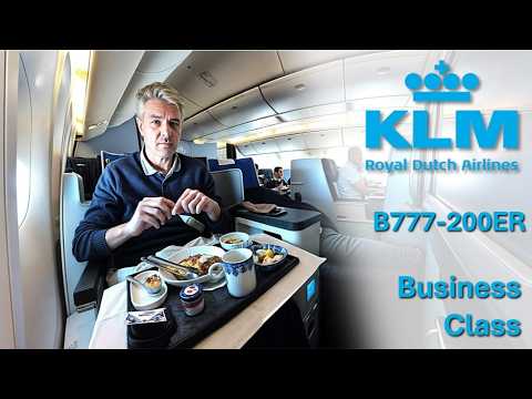 KLM Boeing 777-200 OLD Business Class to Shanghai | Flight Review