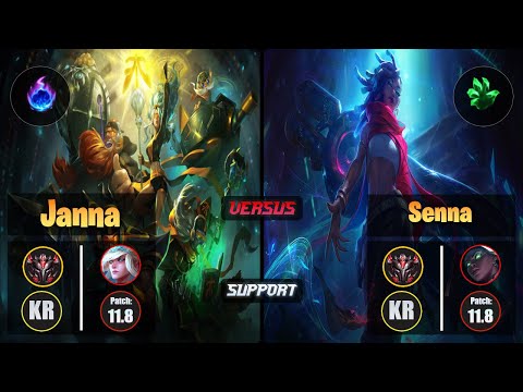 GrandMaster JANNA [Arcane Comet] (Support) VS  SENNA - Grandmaster KR Patch 11.8