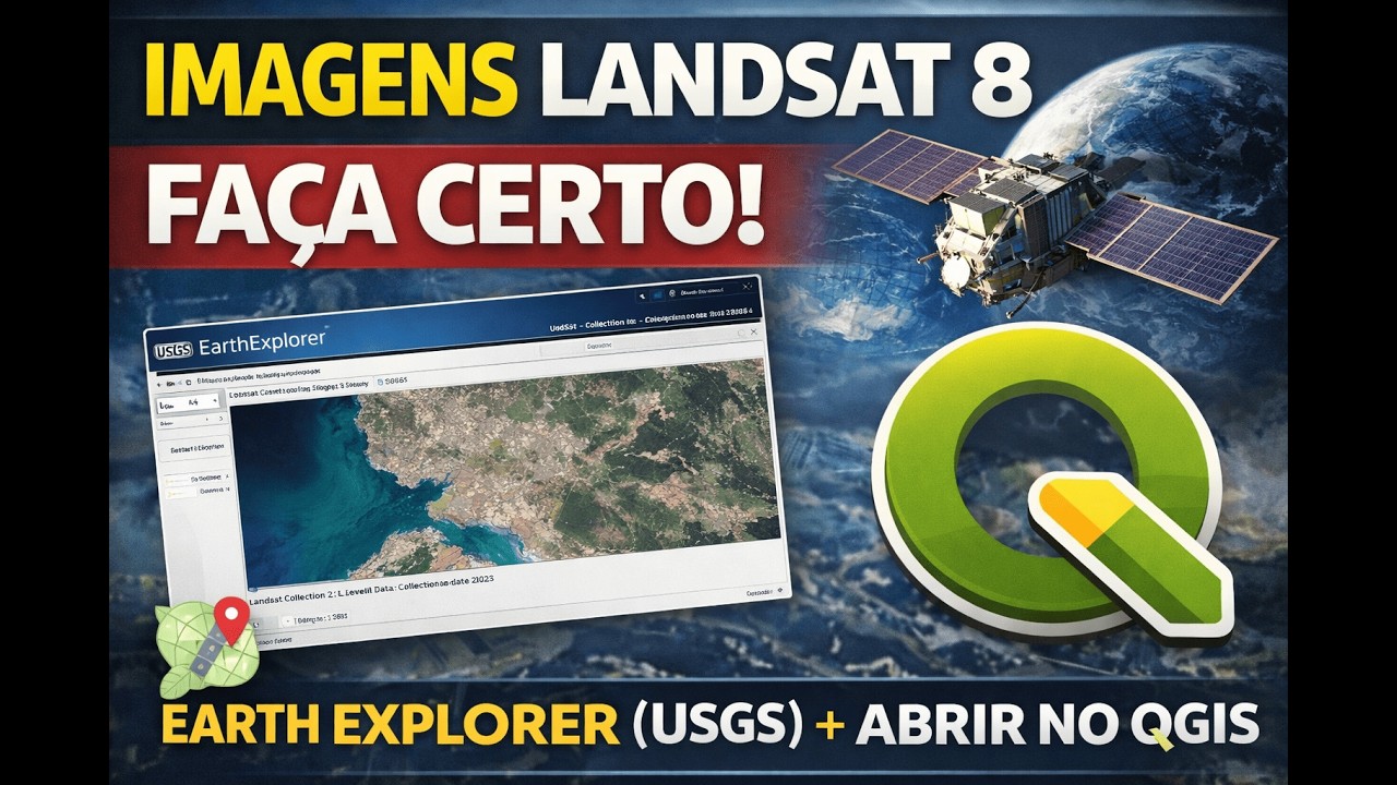 Como Baixar Imagens Landsat no Earth Explorer e Abrir no QGIS