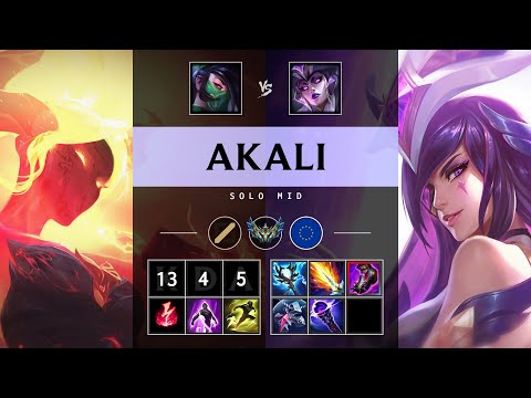 Akali Mid vs Syndra - EUW Challenger Patch 25.13