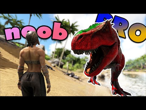 ARK: HOW to Tame a REX like a Pro - PRO VS NOOB