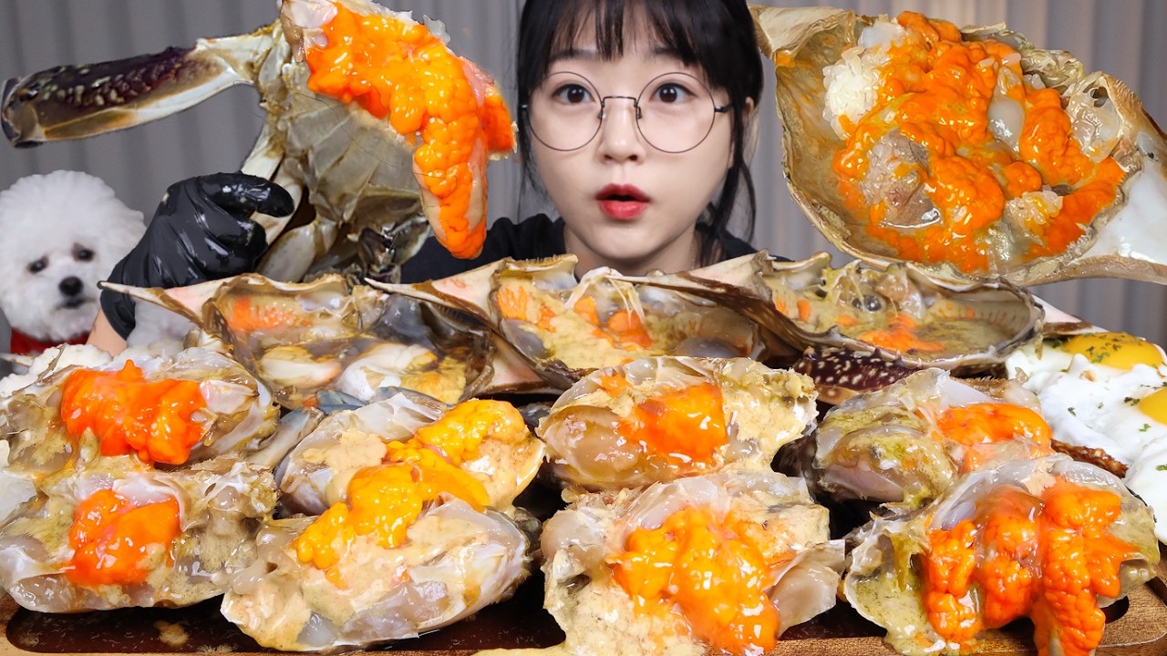 알이 꽉찬 역대급 간장게장 먹방🧡Soy Sauce Marinated Raw Crab Mukbang ASMR