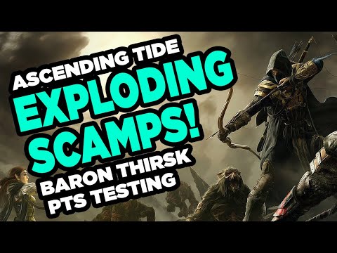 ESO | Exploding Scamps! | Testing Baron Thirsk Monster Set - Ascending Tide DLC PTS