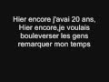 Amel Bent Feat Diam's - A 20 Ans ( parole )