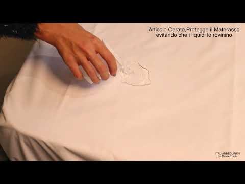 Lenzuolo impermeabile in tinta unita Made in Italy con trattamento manopesca, disponibile in 3 dimensioni - Image 3