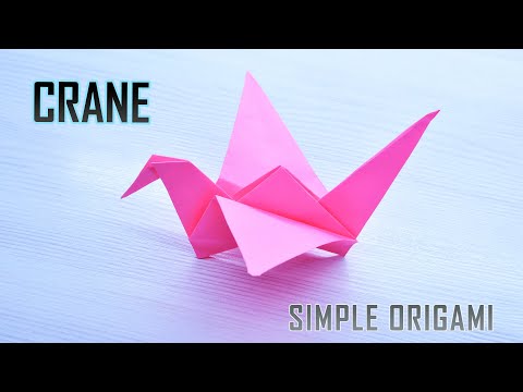 Falten Sie einen flatternden Kranich - Einfaches Origami-Tutorial