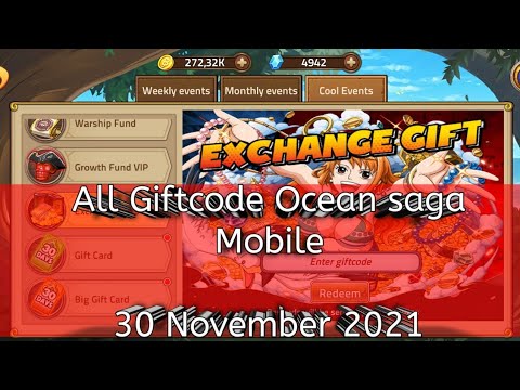 All Giftcode / reedem code Ocean saga Mobile 30 November 2021