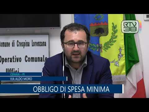 IL SINDACO D'ADDONA SULL'OBBLIGO DI SPESA MINIMA A CRESPINA LORENZANA (PI) A TG38 PRIMO PIANO