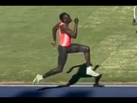 Gout Gout (18yrs) runs a legal 10.00 100m from Paris Wisil (PNG)10.30 & Uwezo Lubenda  (17yrs) 10.39