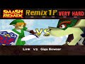 Smash Remix Classic Mode Remix 1P Gameplay With Link VERY HARD