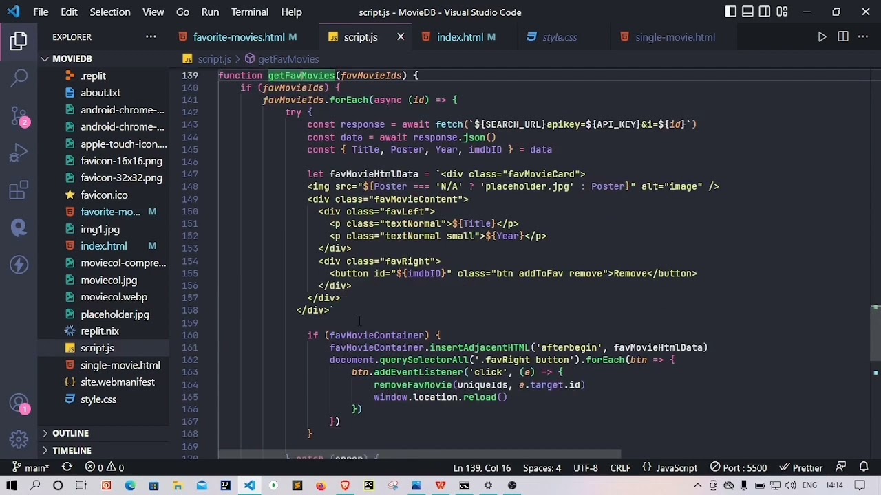 Mini IMDB Project: Coding Ninjas find the code at GitHub.com/ashishsharma-dev